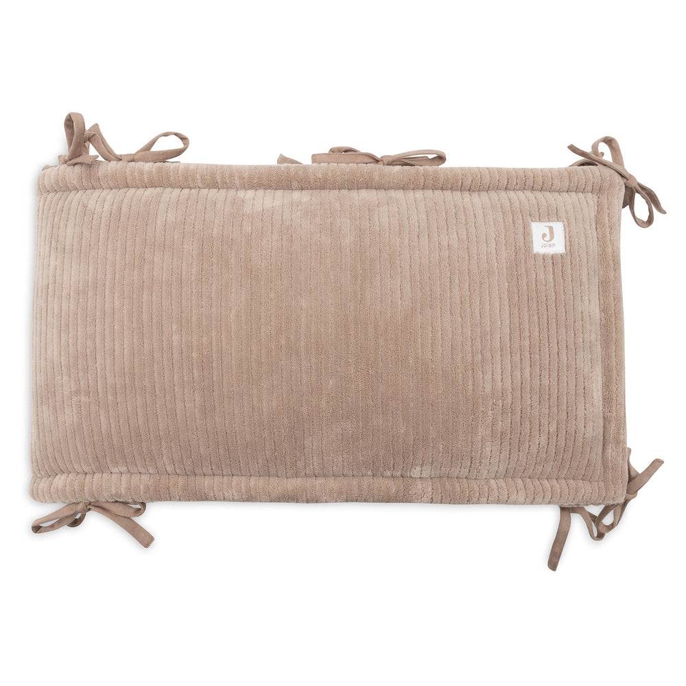 Jollein - Playpen Bumper- Cloudy Rib - Milky Coffee - 180x30cm - Mabel & Fox