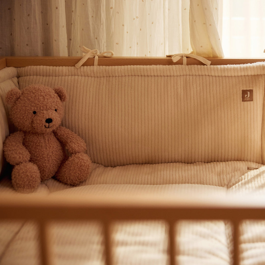 Jollein - Playpen Bumper- Cloudy Rib - Oatmeal - 180x30cm - Mabel & Fox
