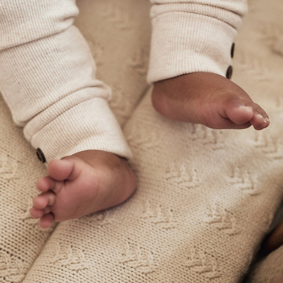 Jollein - Playpen Mat - Grain Knit - Oatmeal - Mabel & Fox