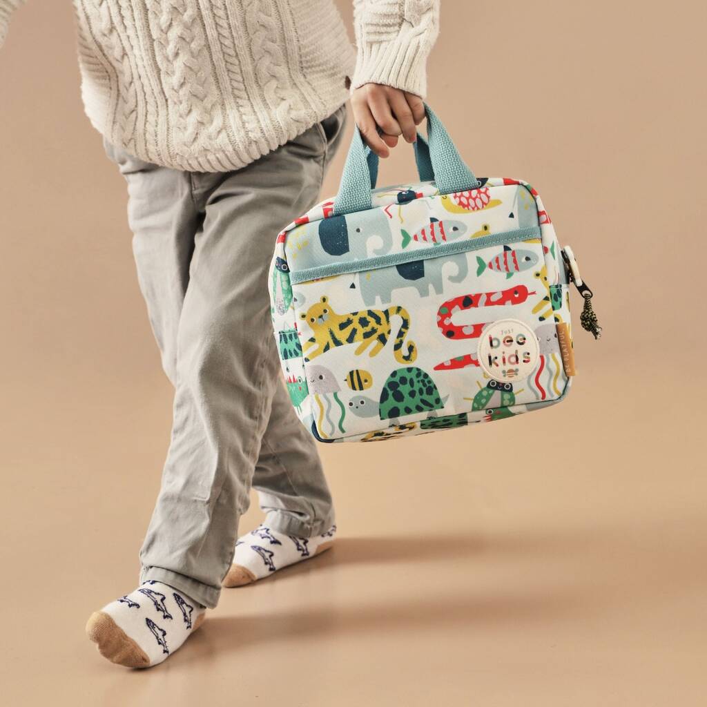 Just Bee Kids - Insulated Lunch Bag - Animal Print - Mabel & Fox