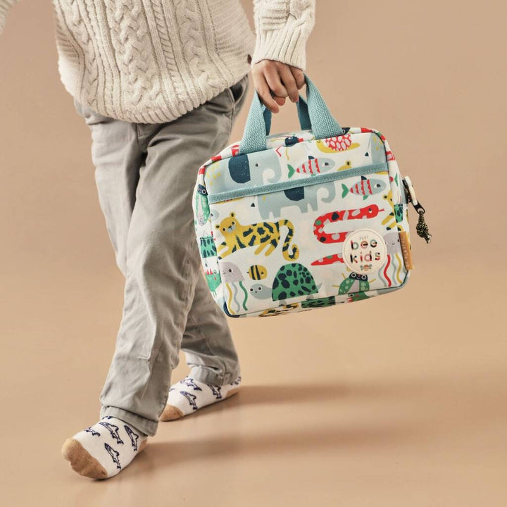 Just Bee Kids - Insulated Lunch Bag - Animal Print - Mabel & Fox