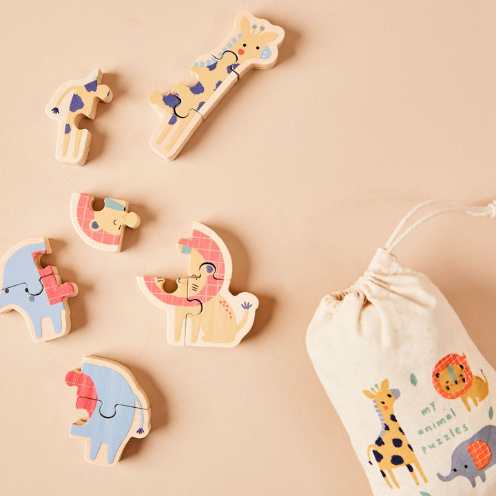 Just Bee Kids - Puzzle - Set Of Safari Animals - Mabel & Fox