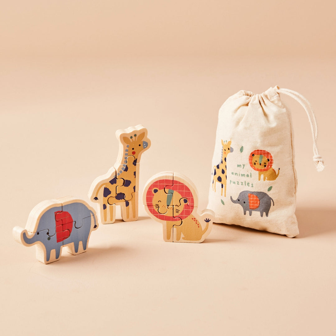 Just Bee Kids - Puzzle - Set Of Safari Animals - Mabel & Fox