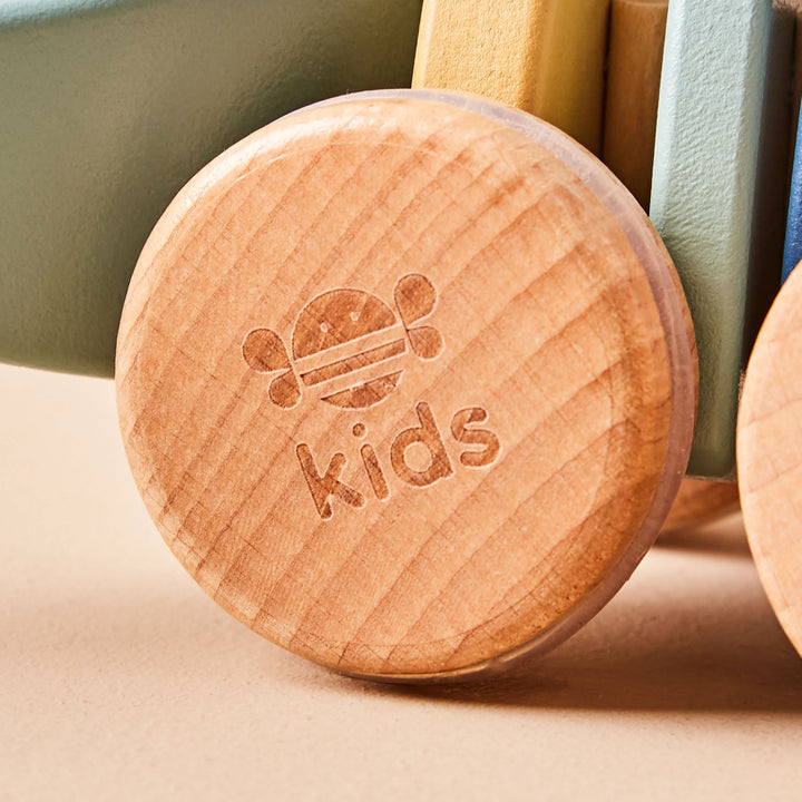 Just Bee Kids -  Wooden Crocodile Pull Along Toy - Mabel & Fox