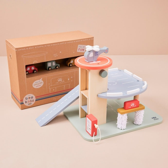 Just Bee Kids - Wooden Garage Toy - Mabel & Fox