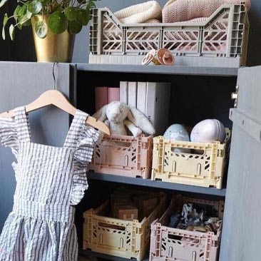 Aykasa Folding Storage Crate - Midi - Banana - Mabel & Fox