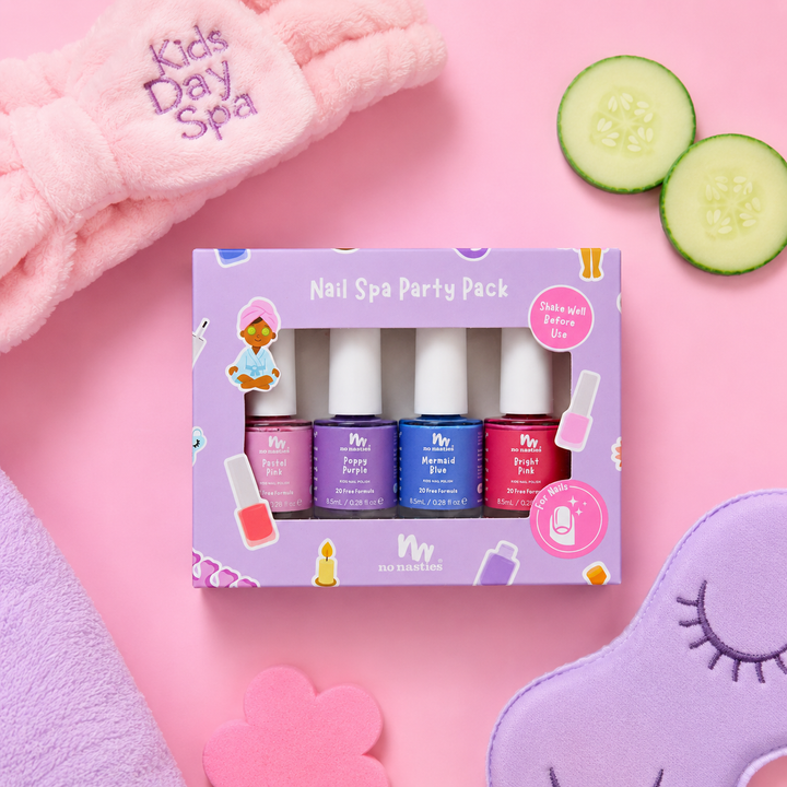 No Nasties Kids - Nail Polish Gift Set - Nail Spa Party Pack