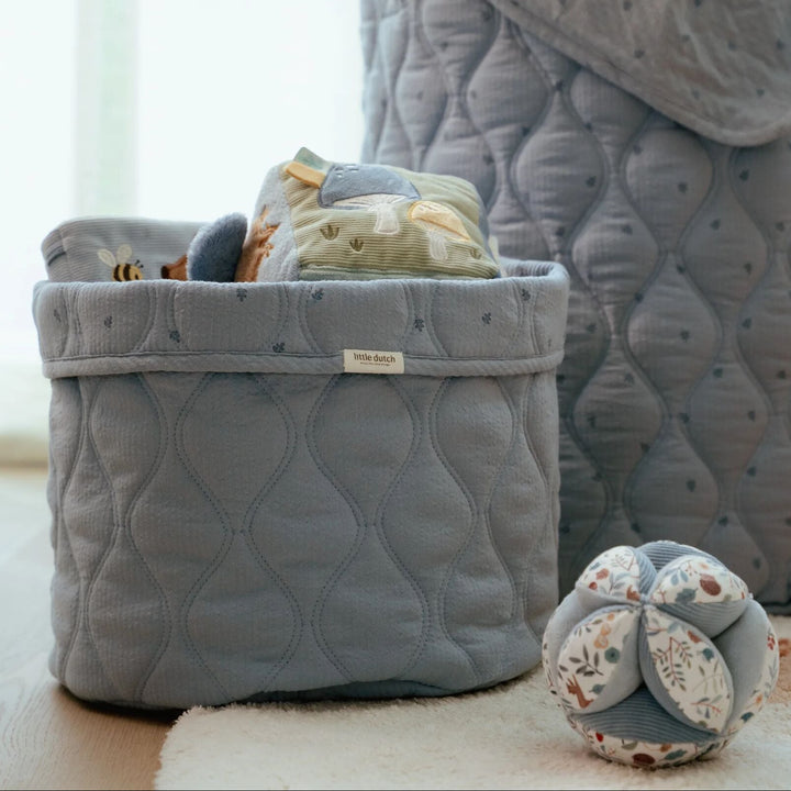 Little Dutch - Medium Storage Basket - Pure Denim Blue - Mabel & Fox