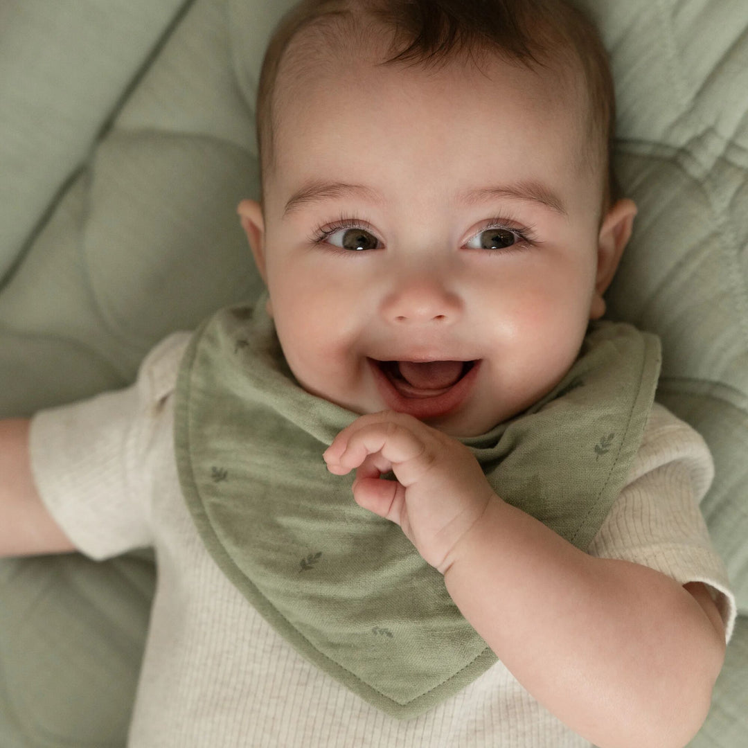 Little Dutch - Bandana Bib Set - Pure Sage (2 Pack) - Mabel & Fox