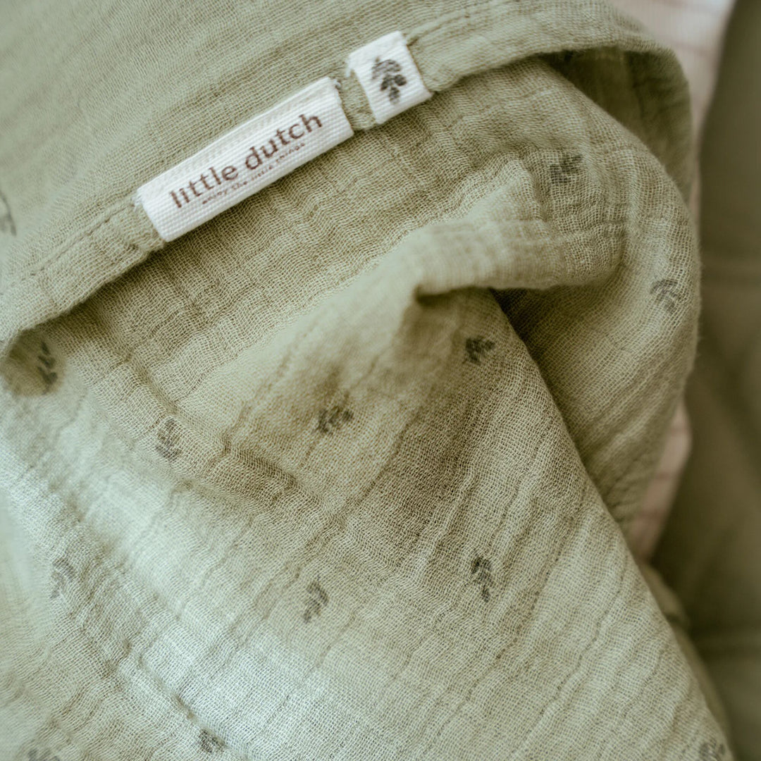 Little Dutch - Swaddle Muslin - Pure Sage - Mabel & Fox
