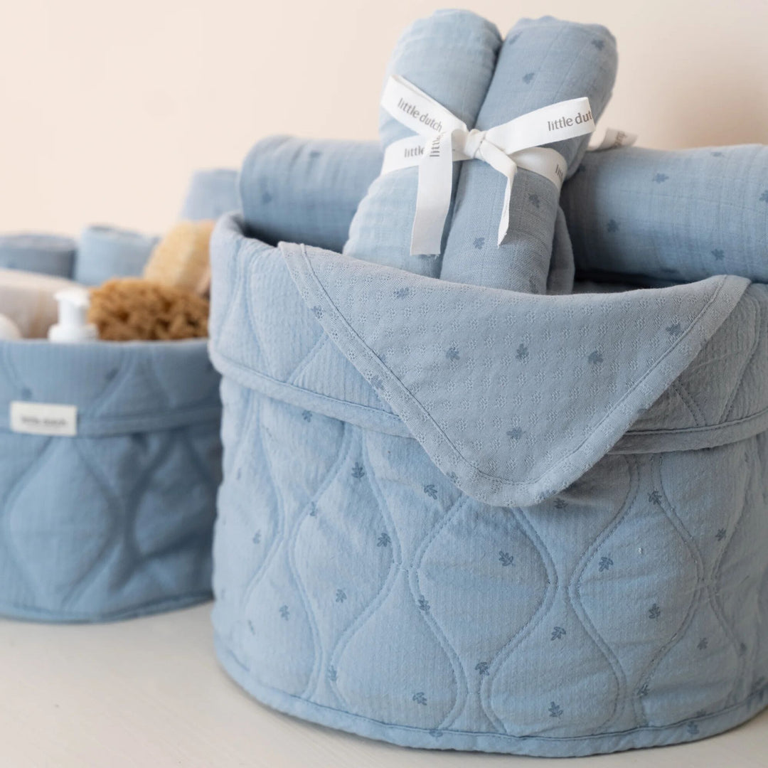 Little Dutch - Medium Storage Basket - Pure Denim Blue - Mabel & Fox