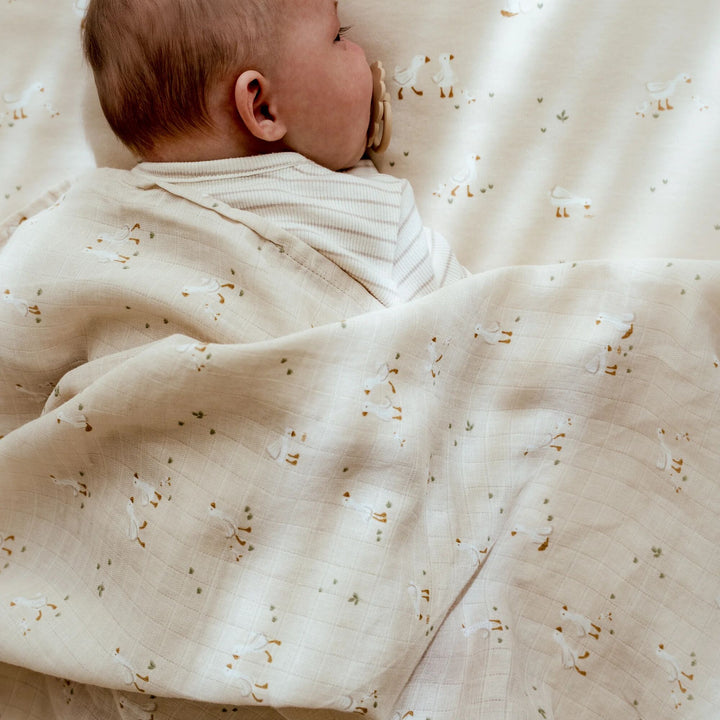 Little Dutch - Bassinet Blanket - Little Goose / Moon & Stars