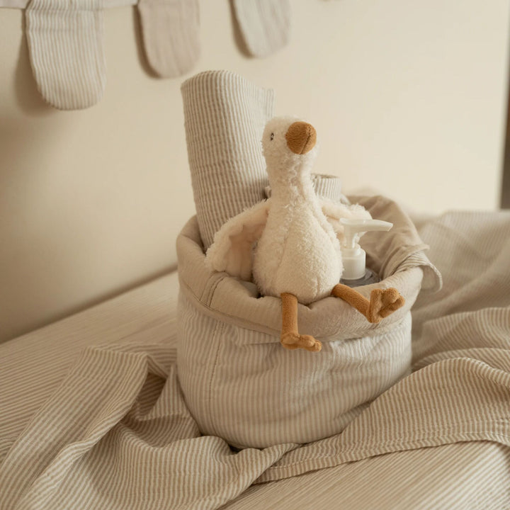 Little Dutch - Small Storage Basket - Pure Soft Beige Stripe