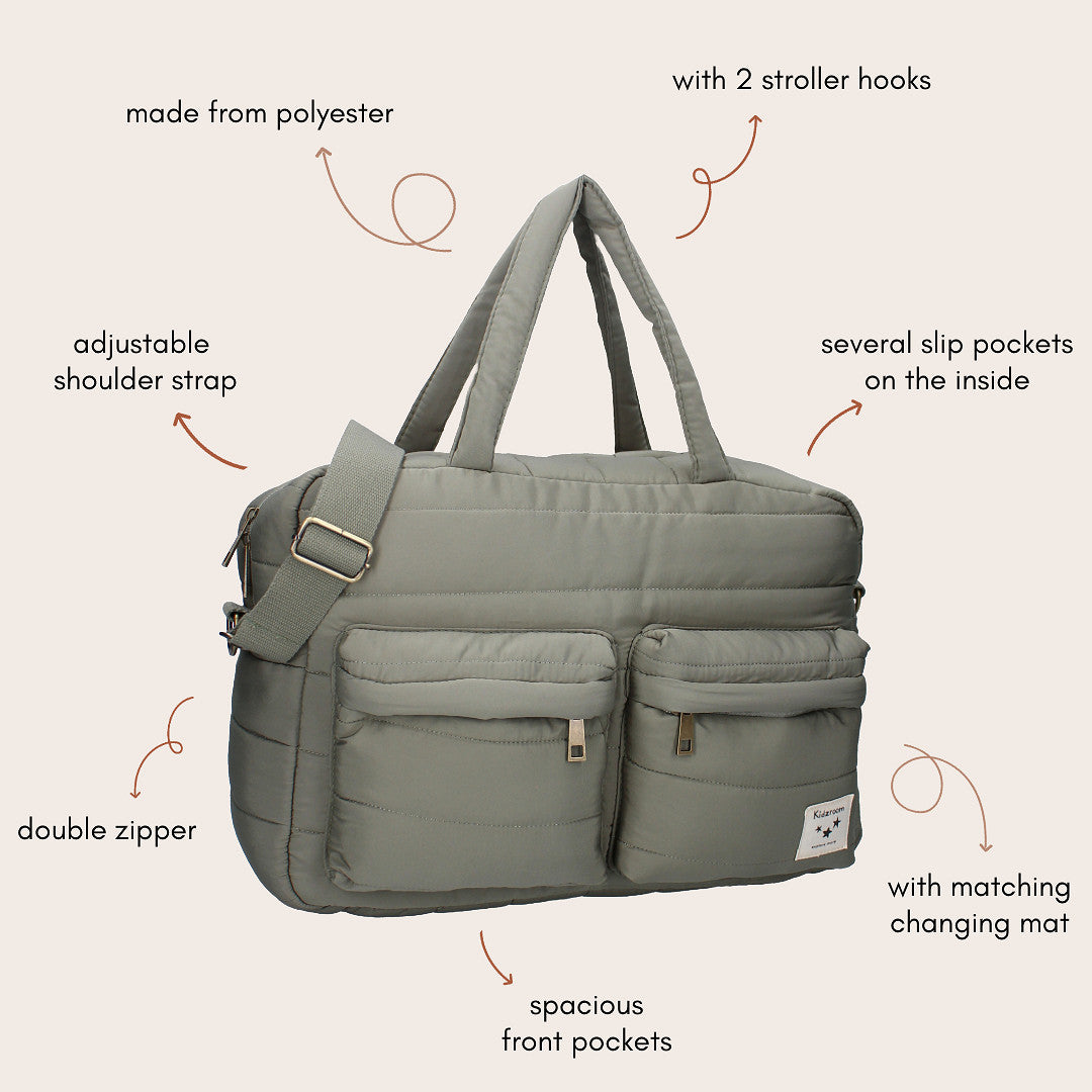 Kidzroom – Changing Bag Care Gracious – Green - Mabel & Fox