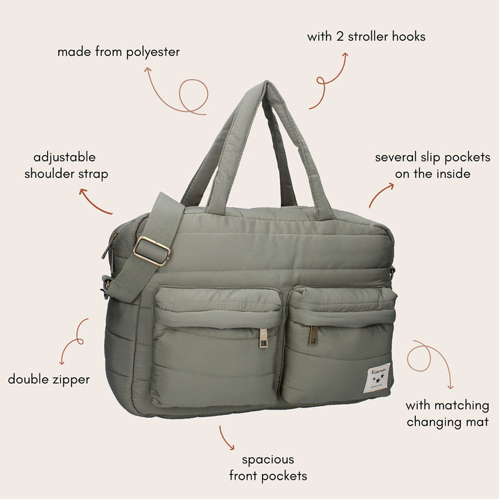 Kidzroom – Changing Bag Care Gracious – Green - Mabel & Fox