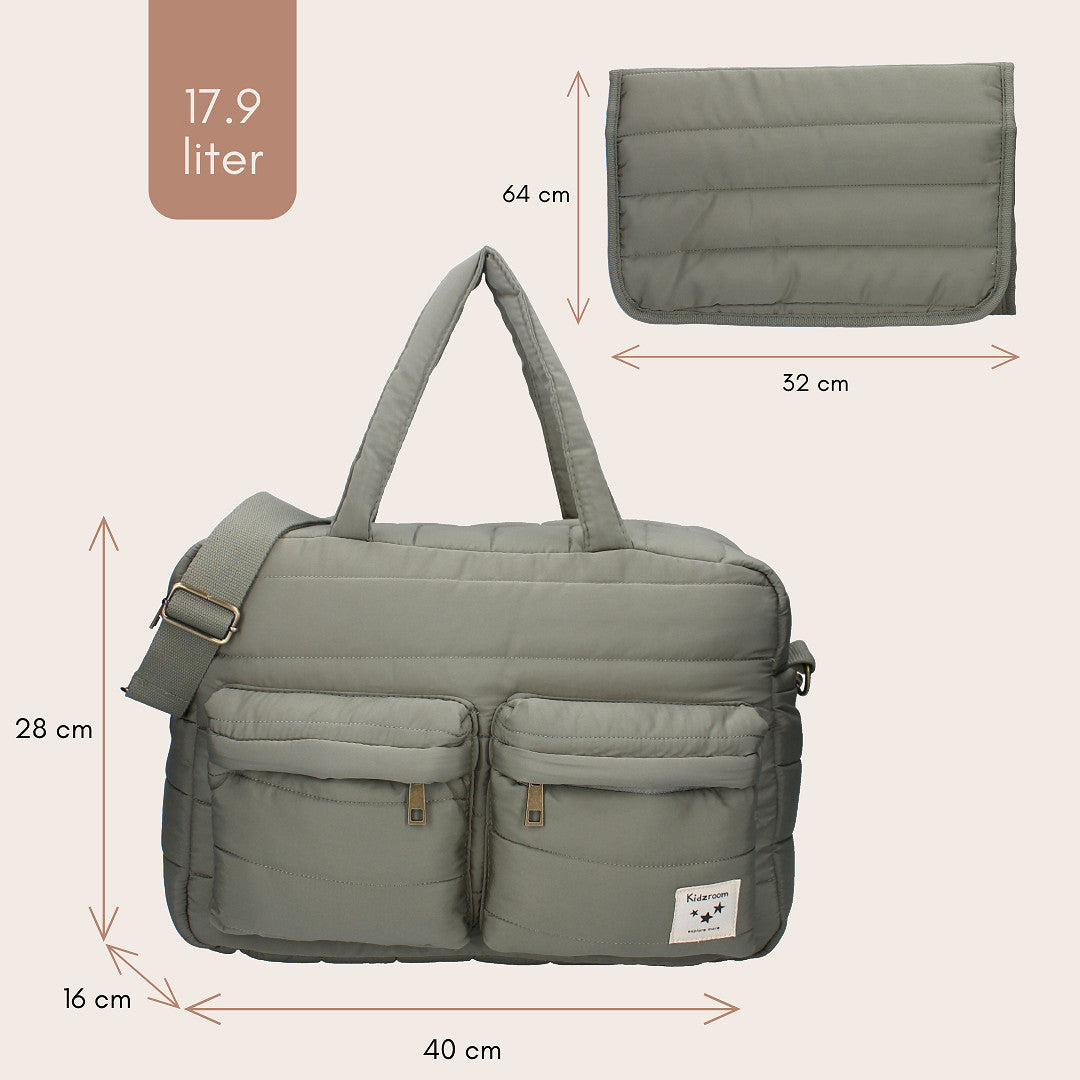 Kidzroom – Changing Bag Care Gracious – Green - Mabel & Fox