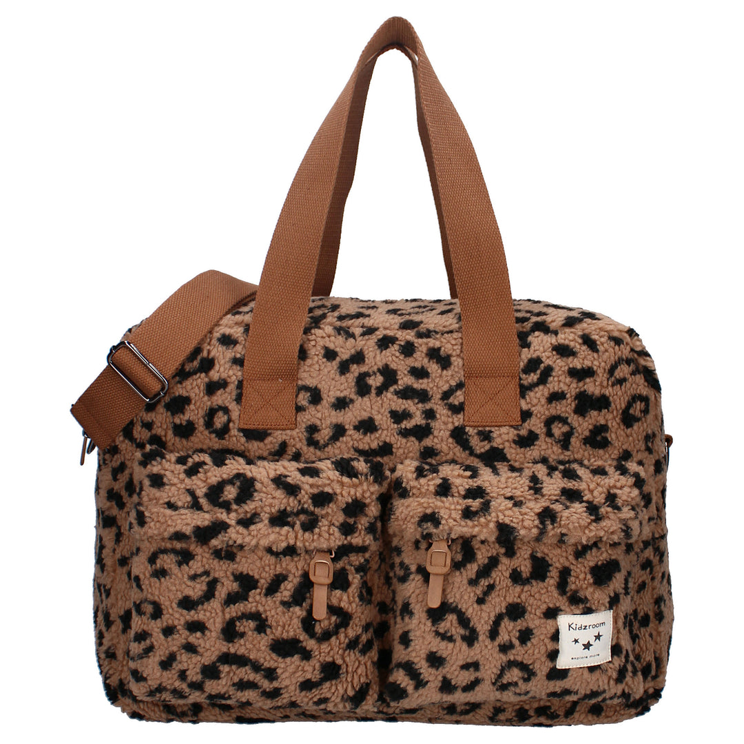 Kidzroom – Changing Bag Carry Allure – Beige Panther - Mabel & Fox