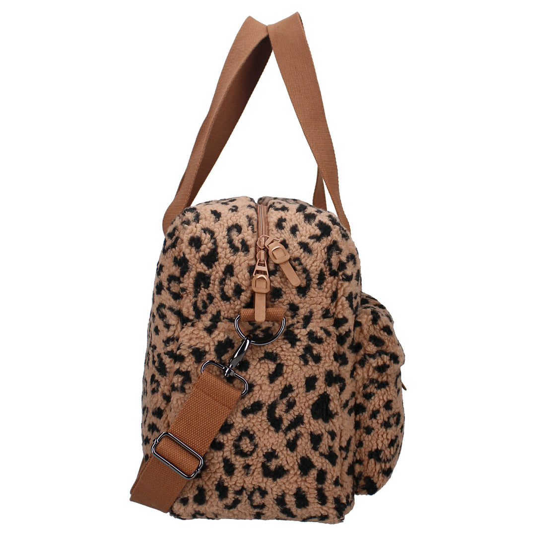 Kidzroom – Changing Bag Carry Allure – Beige Panther - Mabel & Fox