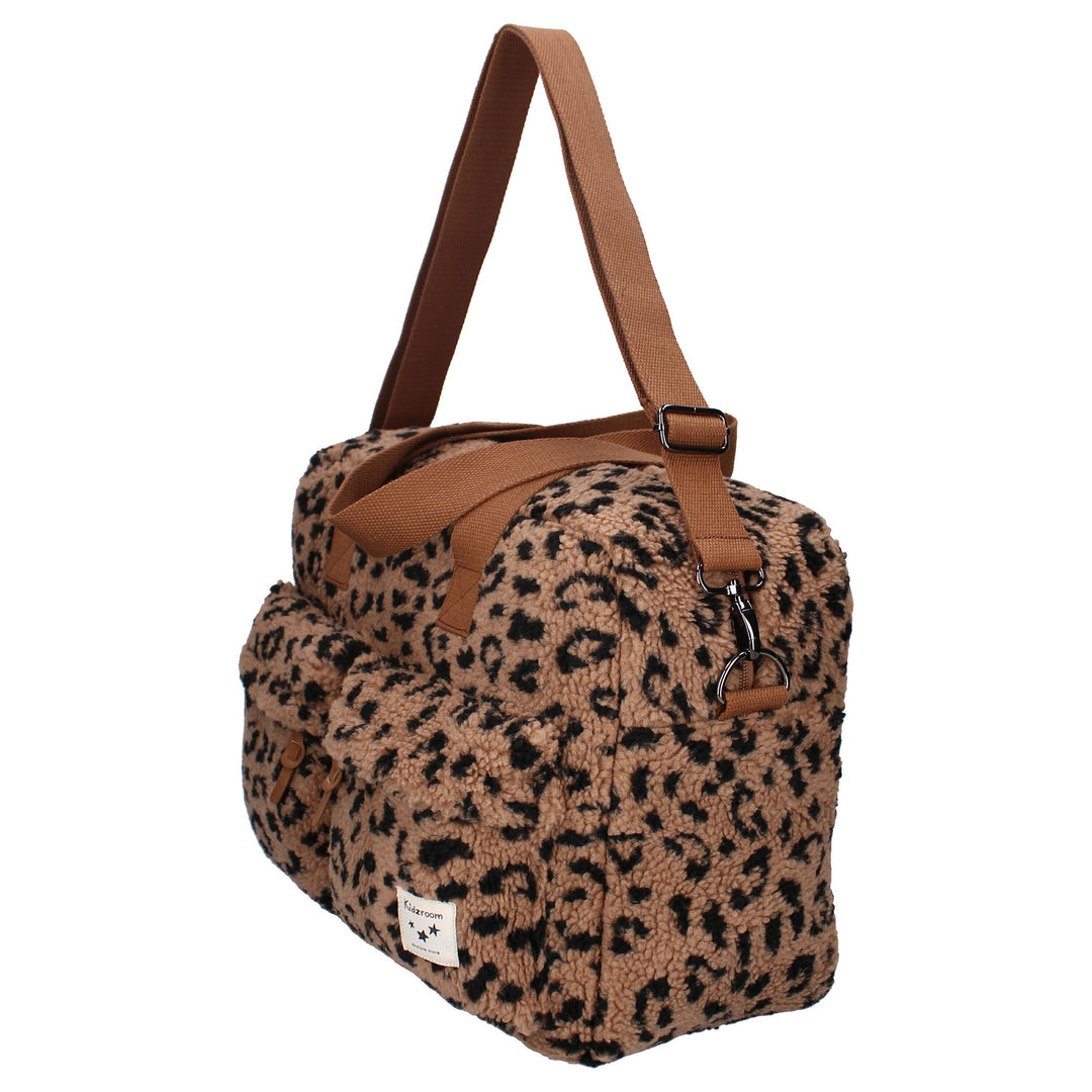 Kidzroom – Changing Bag Carry Allure – Beige Panther - Mabel & Fox