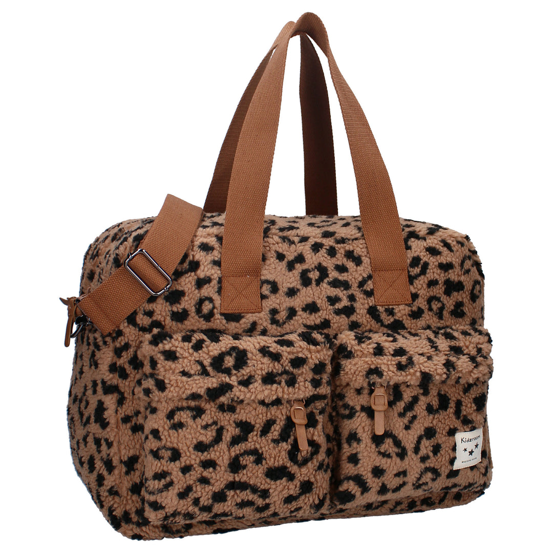 Kidzroom – Changing Bag Carry Allure – Beige Panther - Mabel & Fox