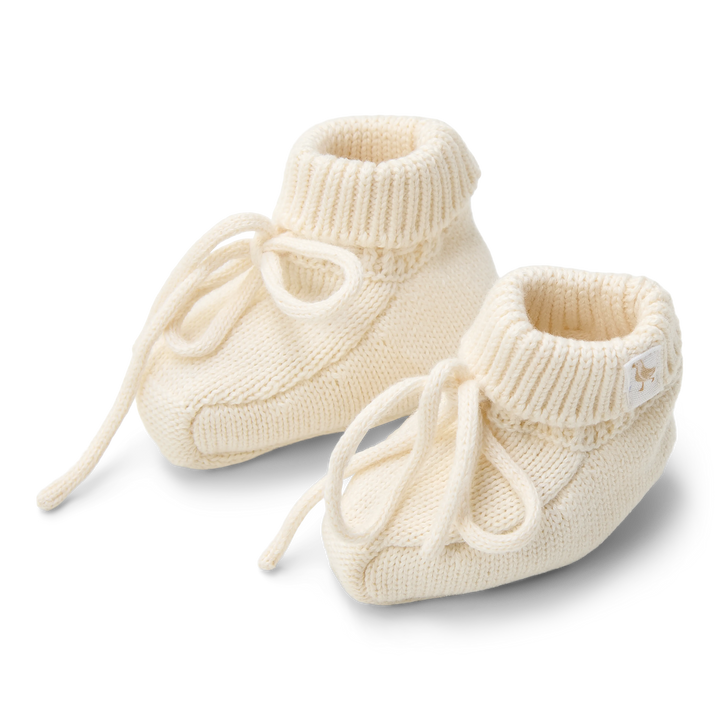 Little Dutch - Knitted Booties - Off White