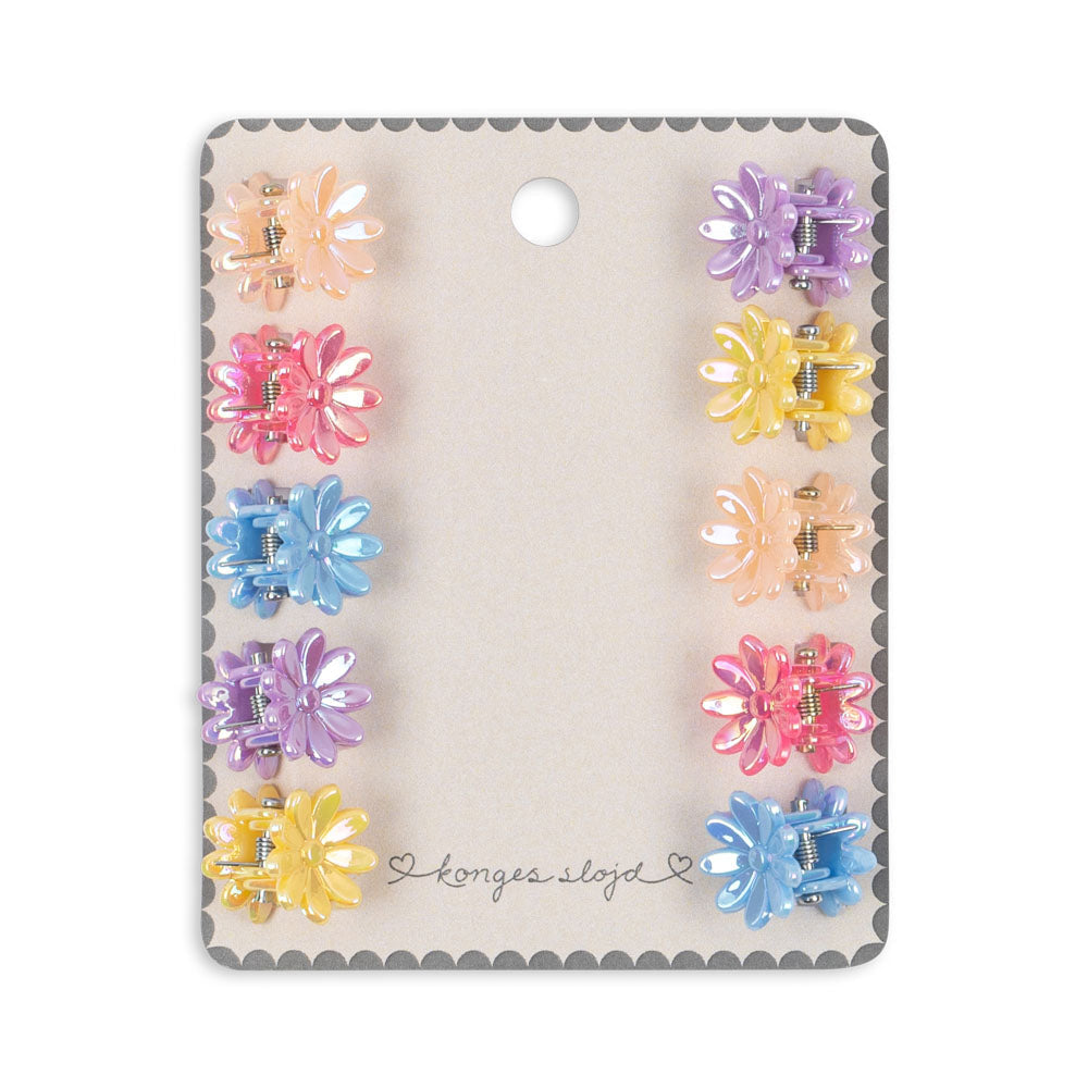 Konges Slojd – 10 Pack Mini Flower Hair Claws - Mabel & Fox