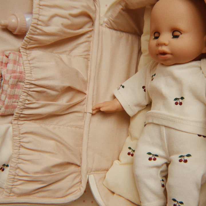 Konges Slojd - Baby Doll nursery suitcase - Pink Check - Mabel & Fox