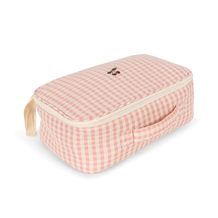 Konges Slojd - Baby Doll nursery suitcase - Pink Check - Mabel & Fox
