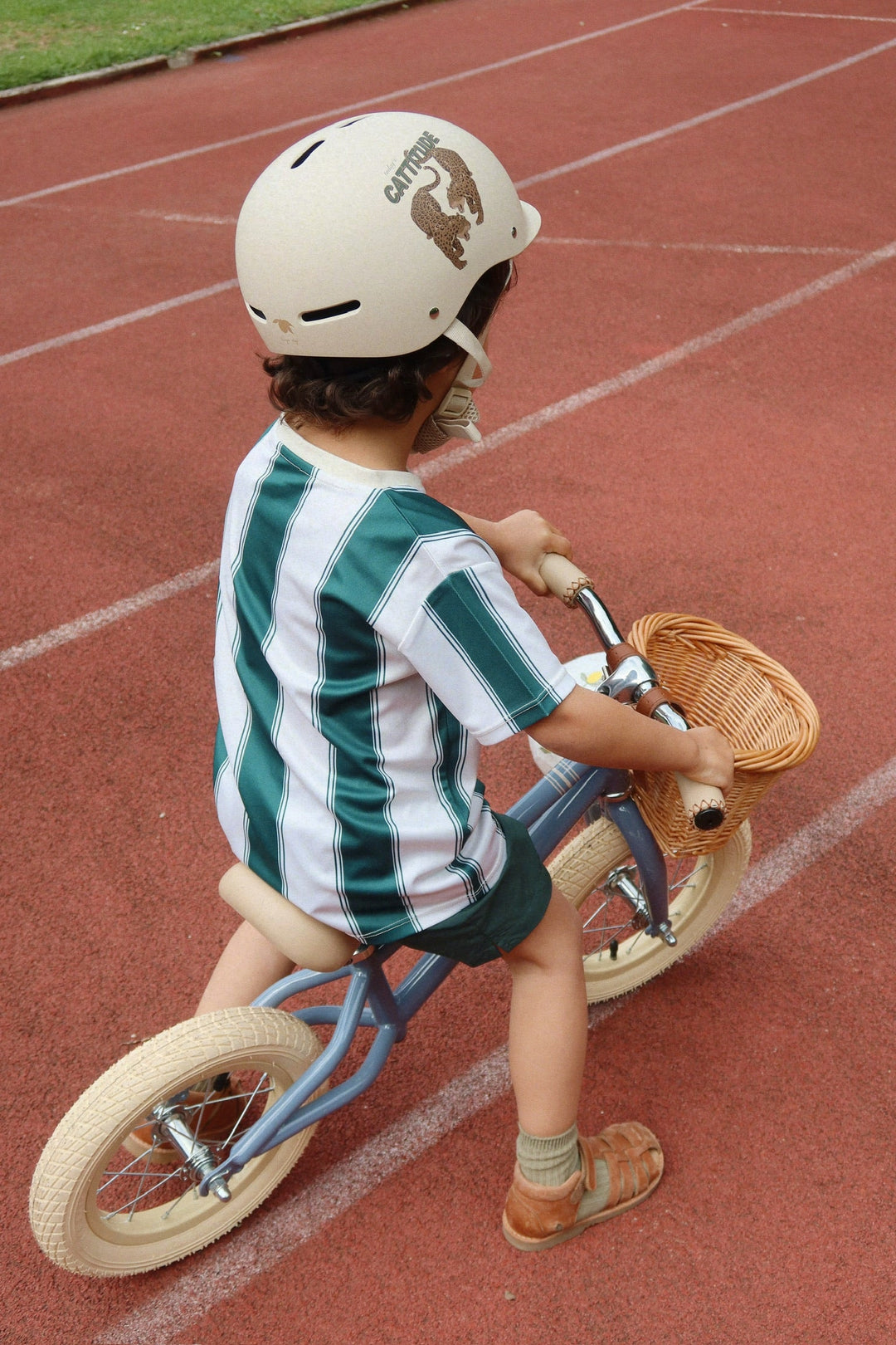 Konges Slojd- Balance Bike - Blue Stripe - Mabel & Fox