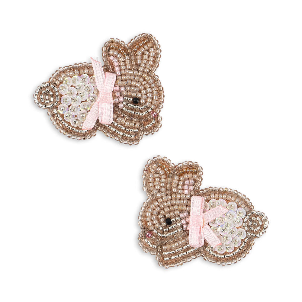 Konges Slojd – Beaded Bunny Hair Clips (2 Pack) - Mabel & Fox