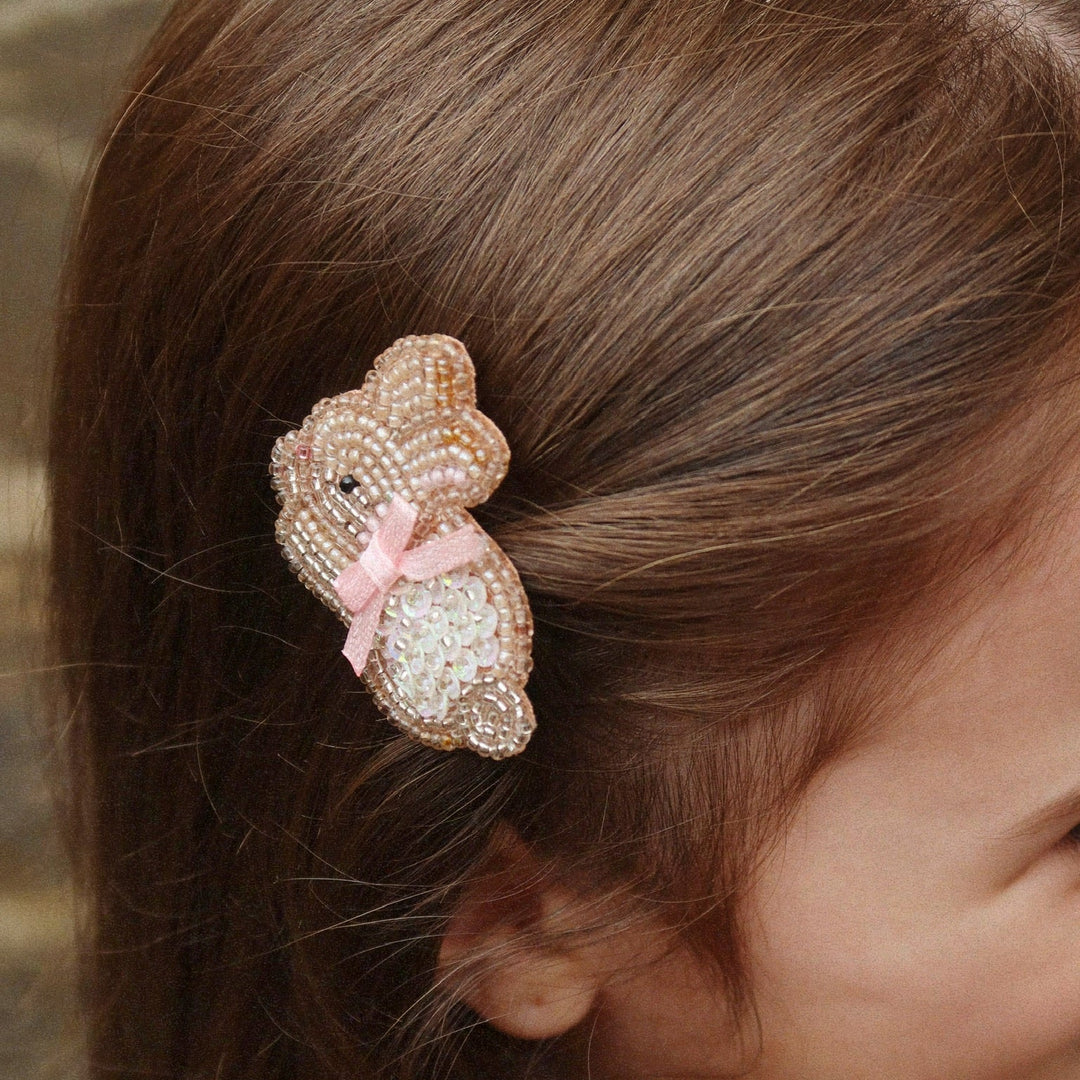 Konges Slojd – Beaded Bunny Hair Clips (2 Pack) - Mabel & Fox