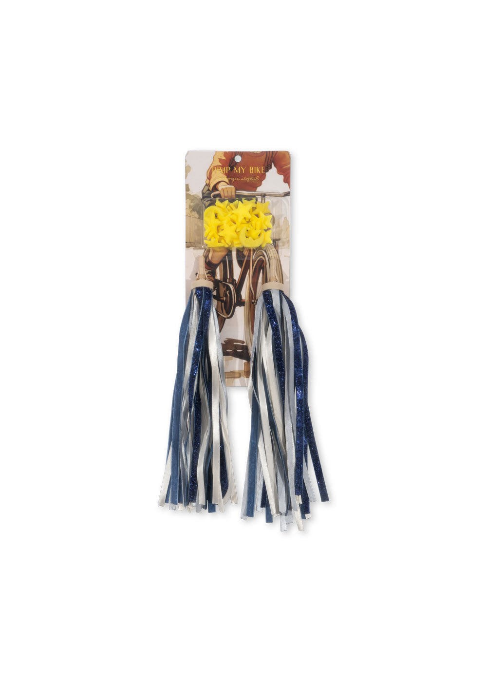 Konges Slojd - Bicycle Streamers & Beads - Dark Blue Glitter - Mabel & Fox