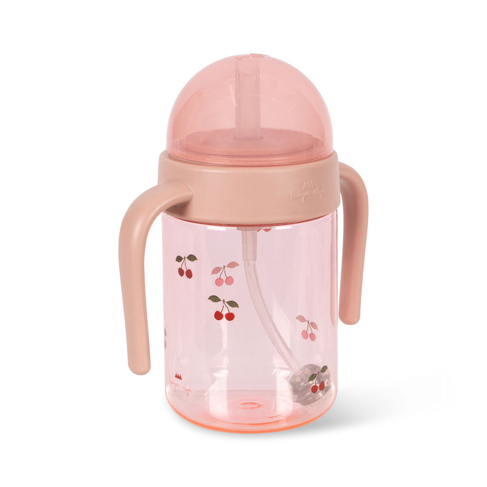Konges Slojd – Bottle with Handle – Cherry Blush - Mabel & Fox
