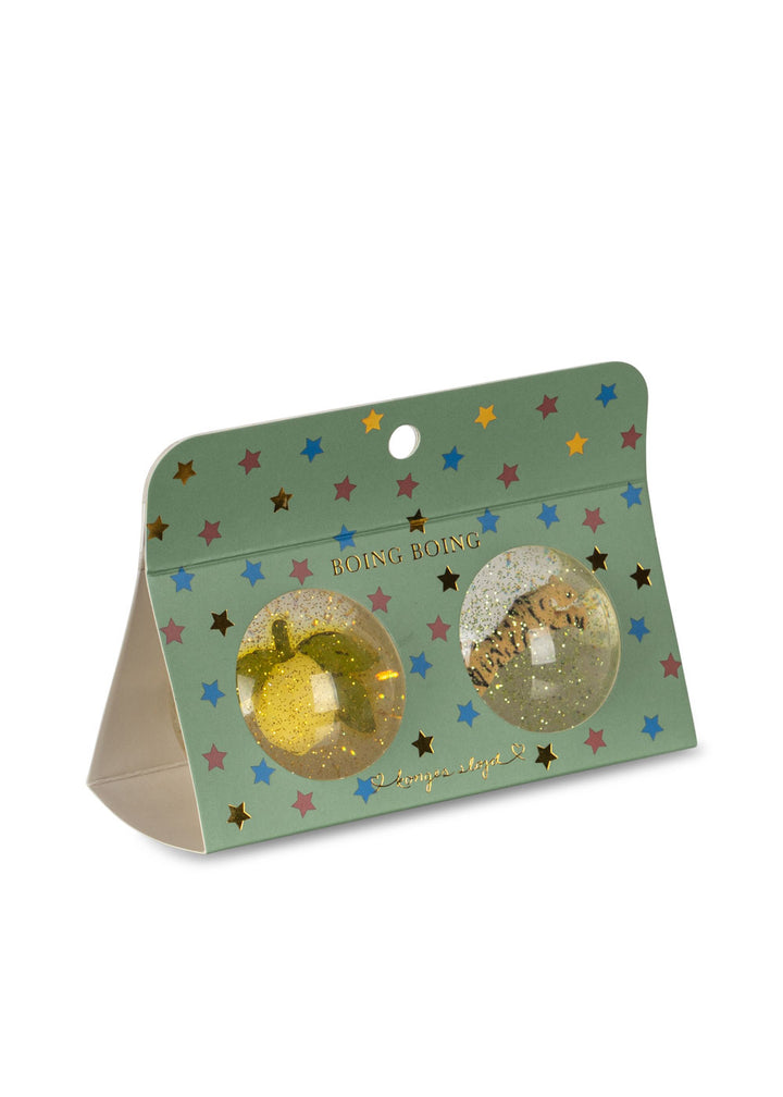 Konges Slojd- Bouncing Ball Set - Lemon / Tiger - Mabel & Fox