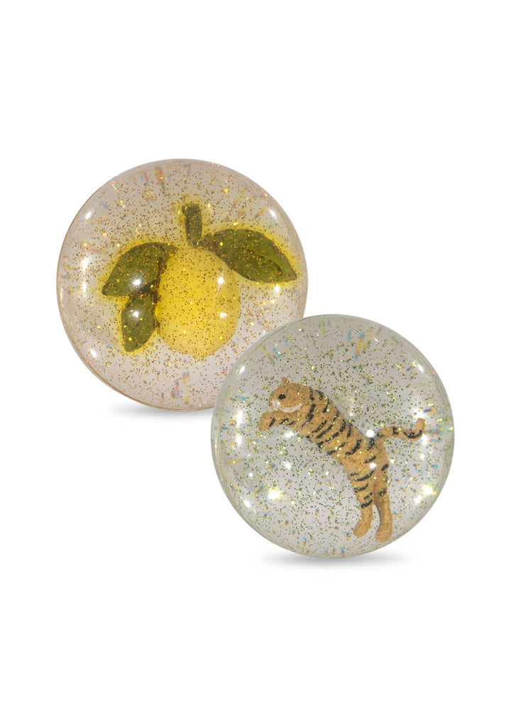 Konges Slojd- Bouncing Ball Set - Lemon / Tiger - Mabel & Fox