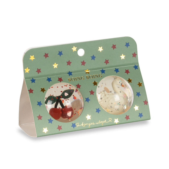 Konges Slojd - Bouncy Ball Set - Cherry / Swan - Mabel & Fox