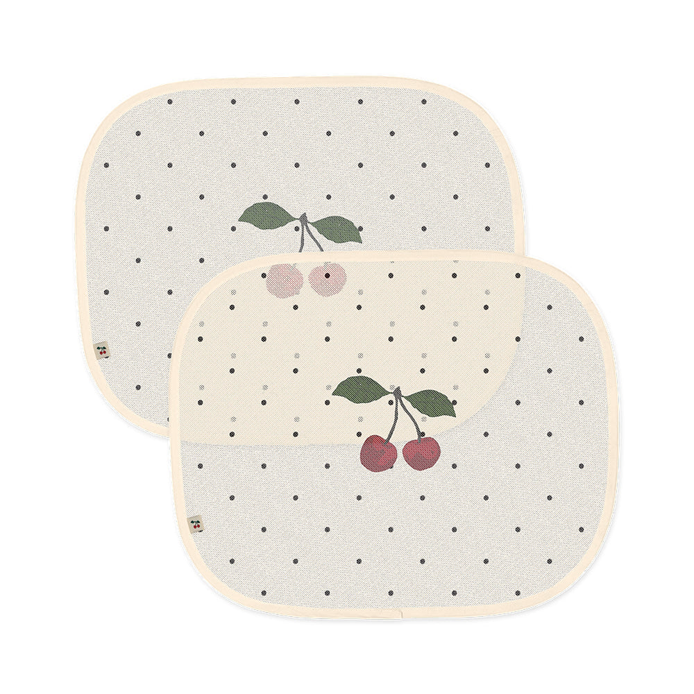 Konges Slojd – Car Sunshade - Navy Dots (2 Pack) - Mabel & Fox