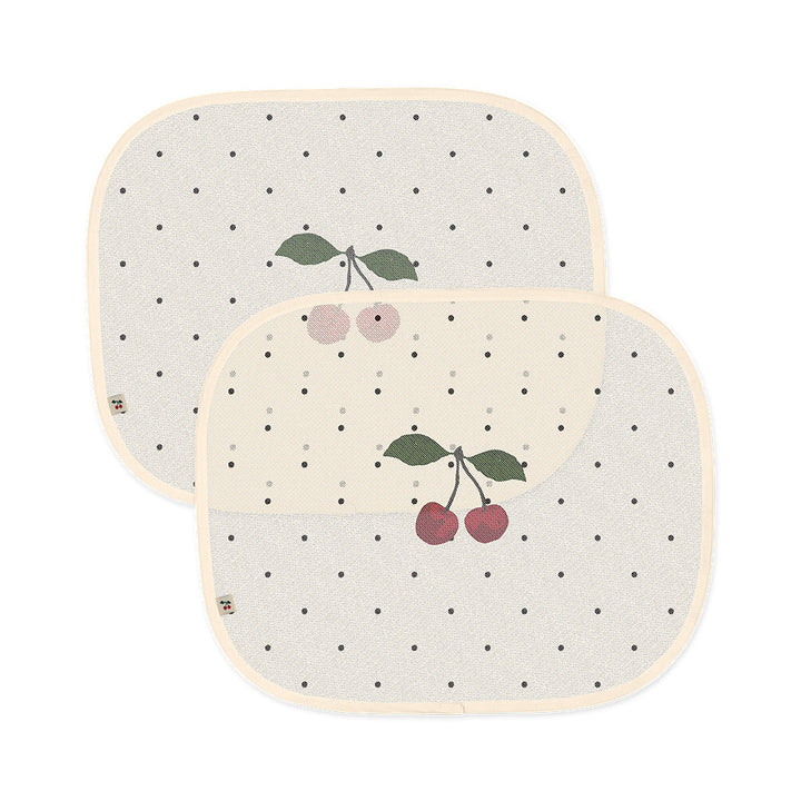 Konges Slojd – Car Sunshade - Navy Dots (2 Pack) - Mabel & Fox