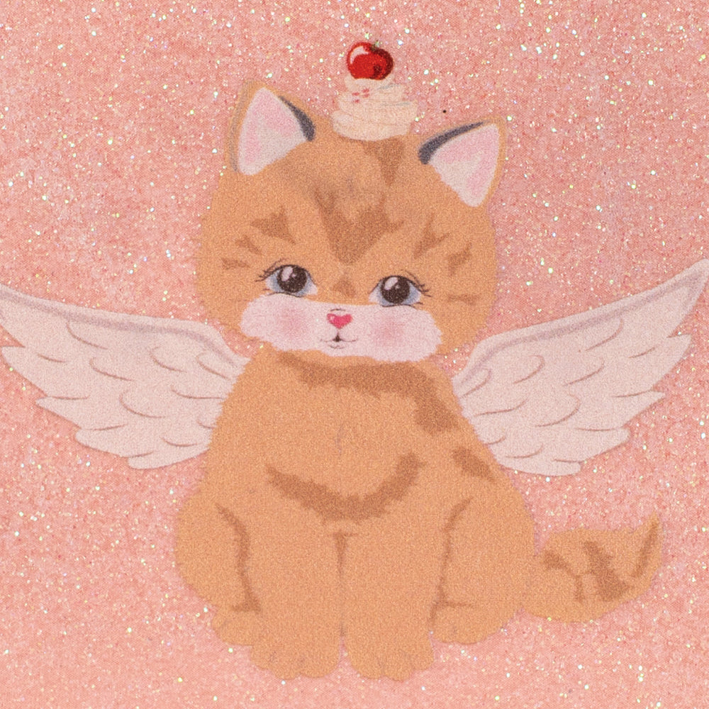 Konges Slojd - Cat Wallet - Glitter pink - Mabel & Fox