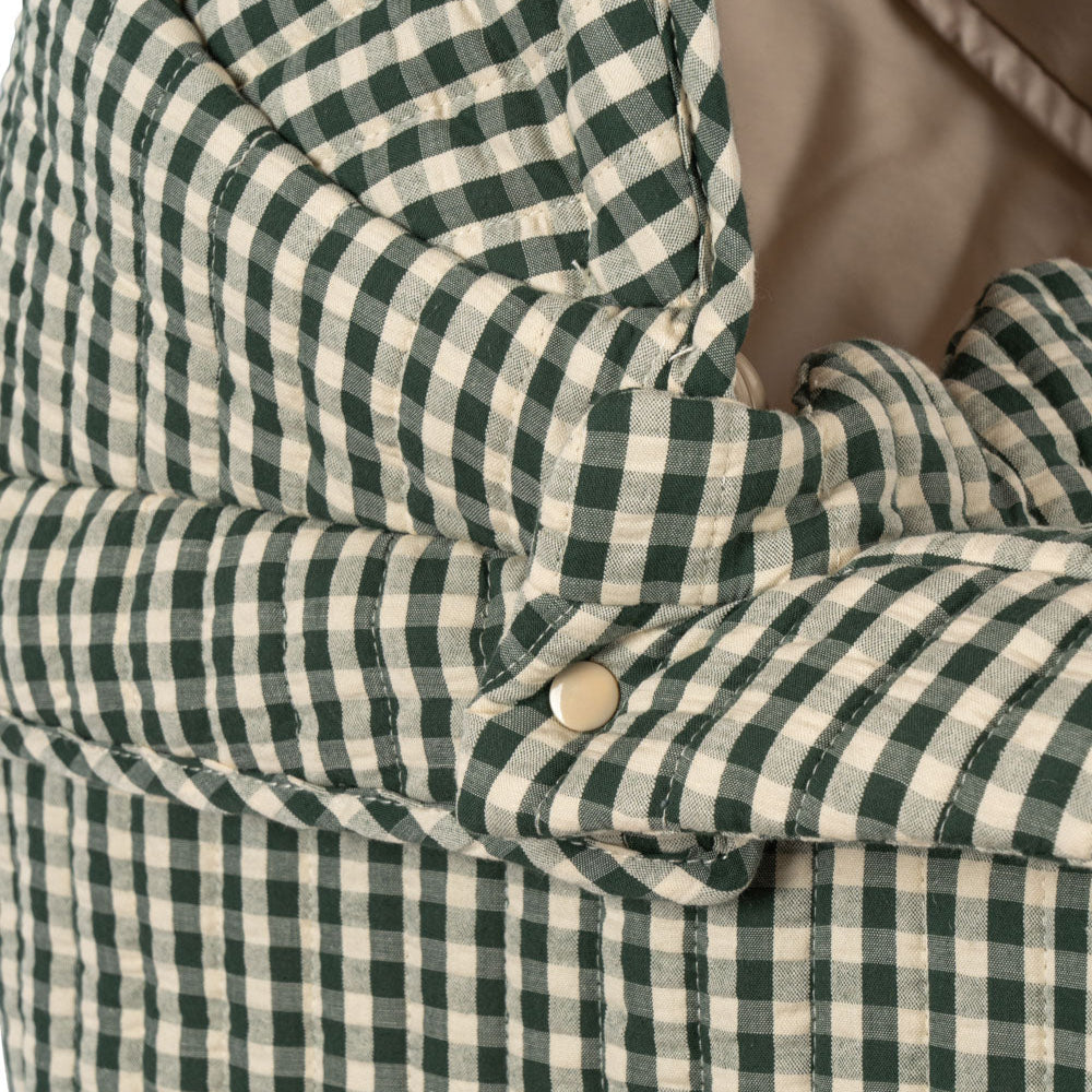 Konges Slojd - Cheeky Doll Pram - Smoke Pine Check - Mabel & Fox