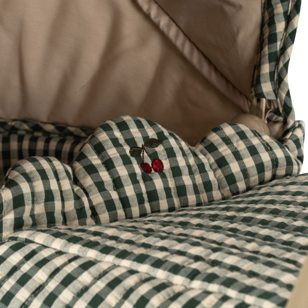 Konges Slojd - Cheeky Doll Pram - Smoke Pine Check - Mabel & Fox