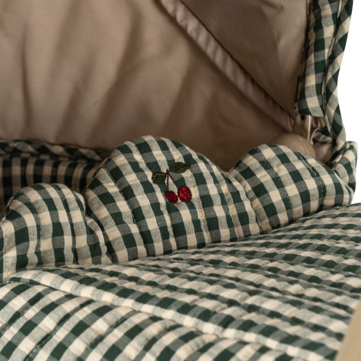 Konges Slojd - Cheeky Doll Pram - Smoke Pine Check - Mabel & Fox
