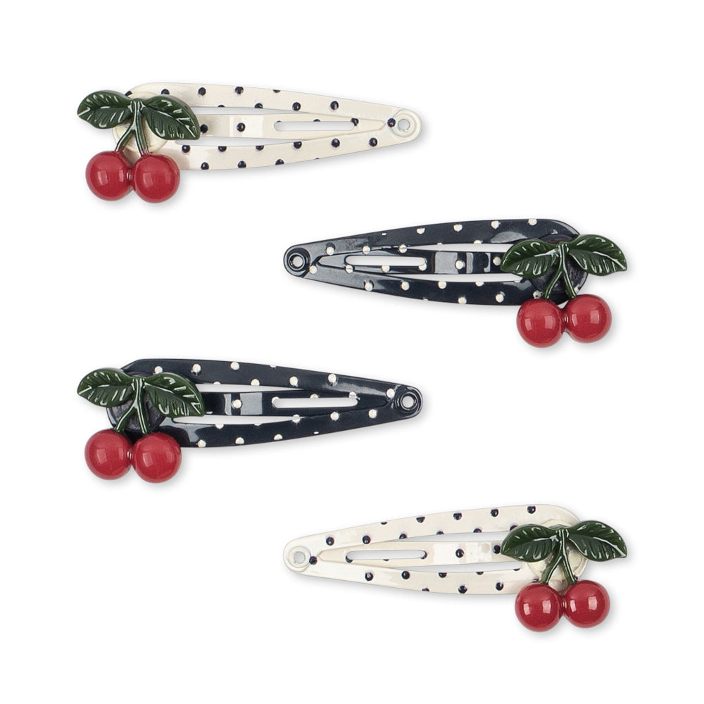 Konges Slojd - Cherry Dot Hair Clips (4 Pack) - Mabel & Fox