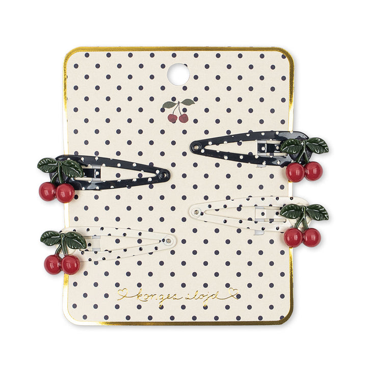 Konges Slojd - Cherry Dot Hair Clips (4 Pack) - Mabel & Fox