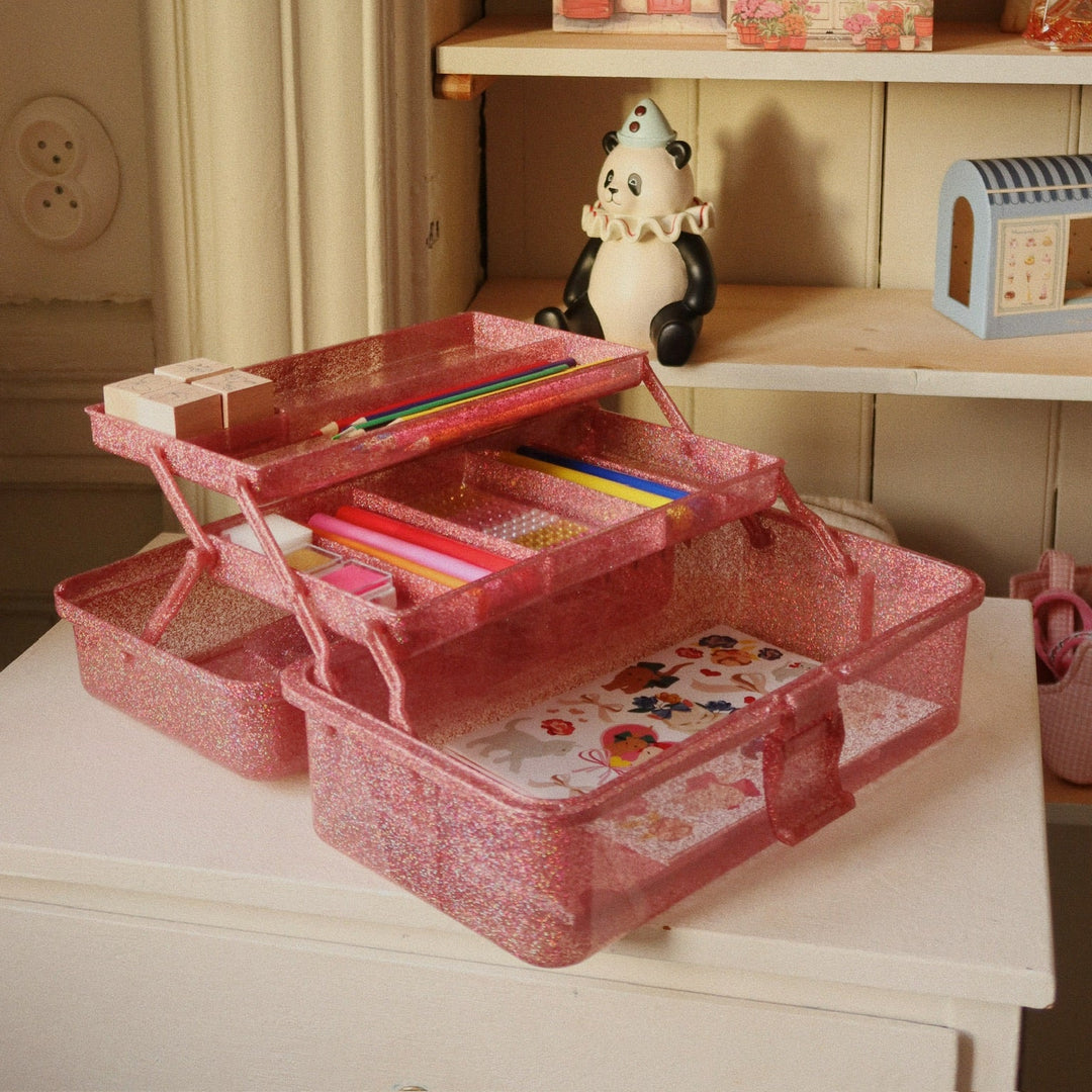 Konges Slojd - Creative Art Caddy - Glitter Rose - Mabel & Fox
