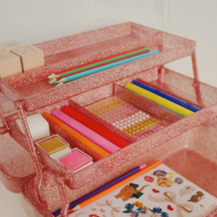 Konges Slojd - Creative Art Caddy - Glitter Rose - Mabel & Fox