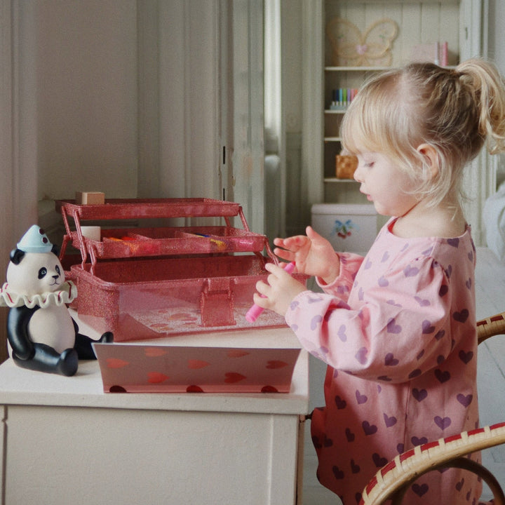 Konges Slojd - Creative Art Caddy - Glitter Rose - Mabel & Fox