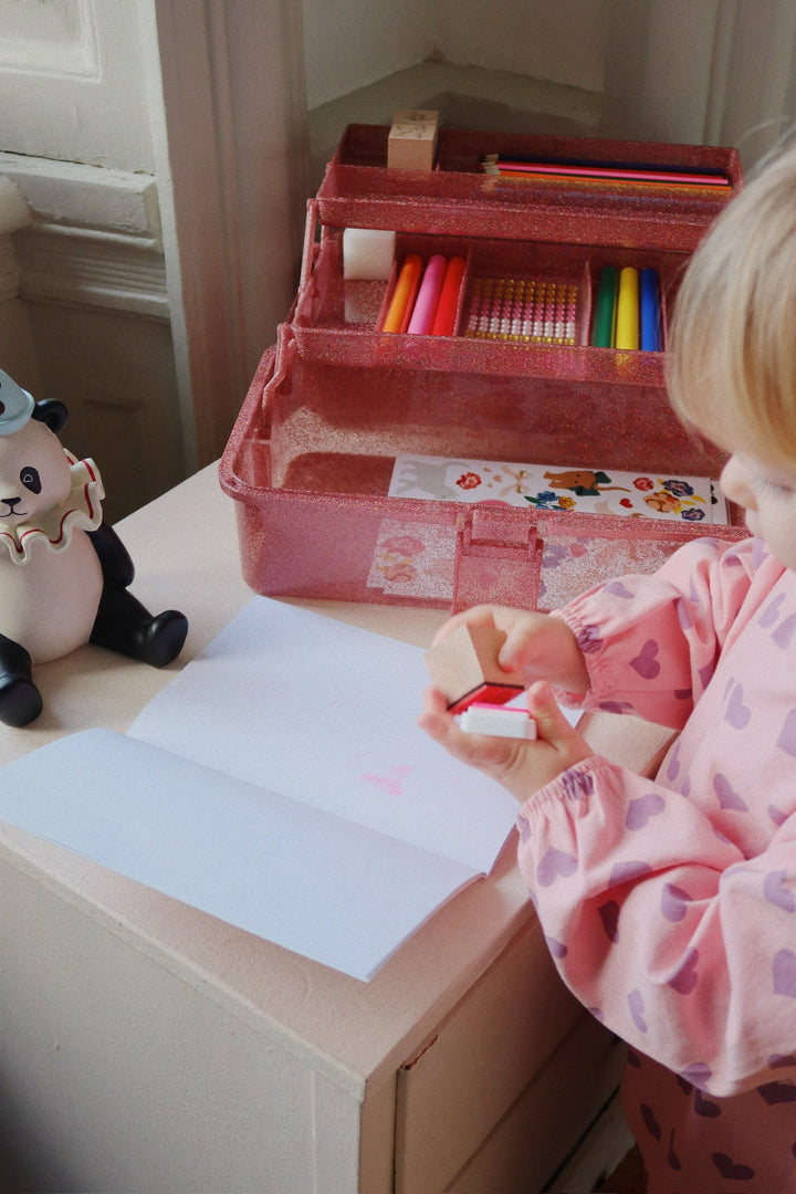 Konges Slojd - Creative Art Caddy - Glitter Rose - Mabel & Fox