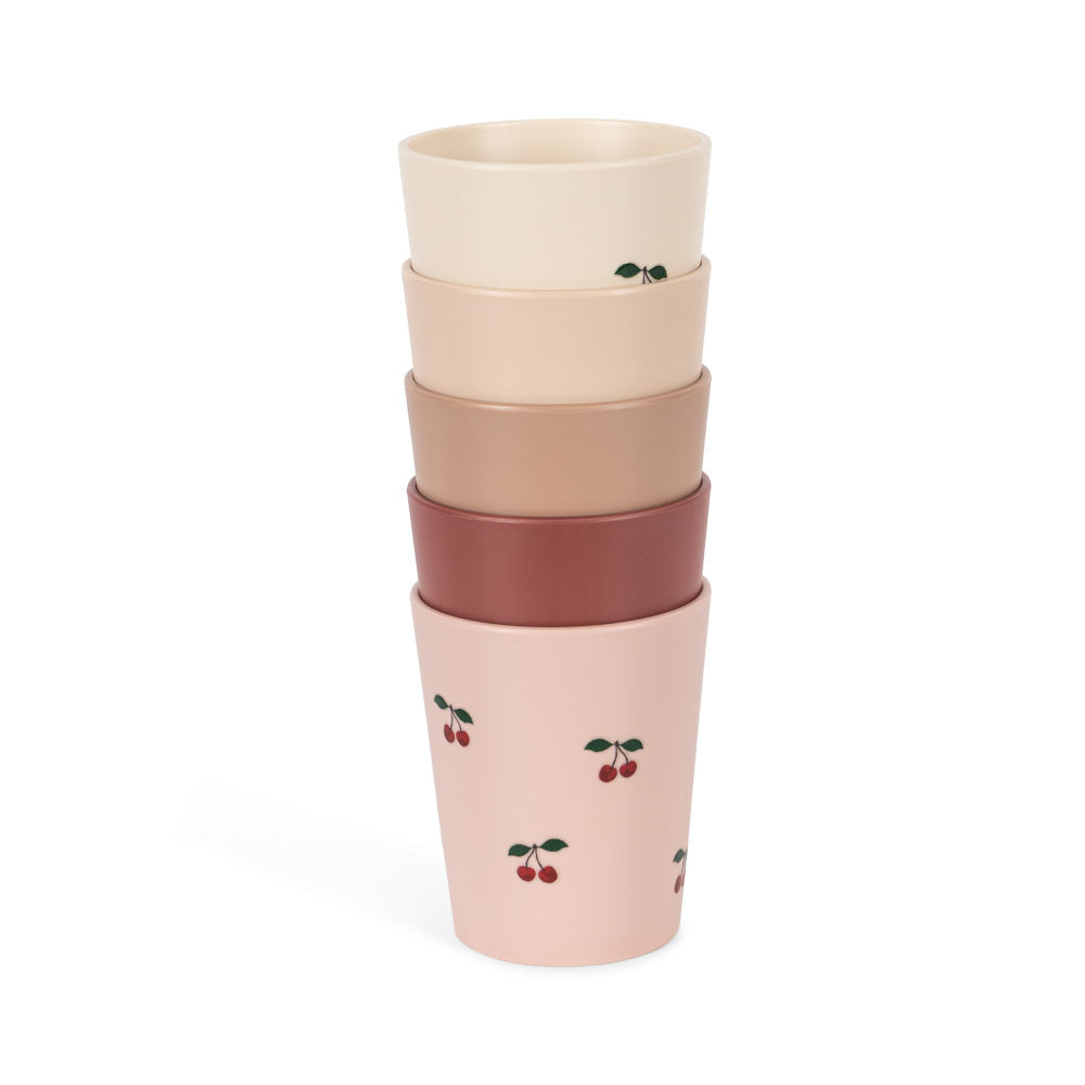 Konges Slojd – Cups (5 Pack) – Cherry Mix - Mabel & Fox