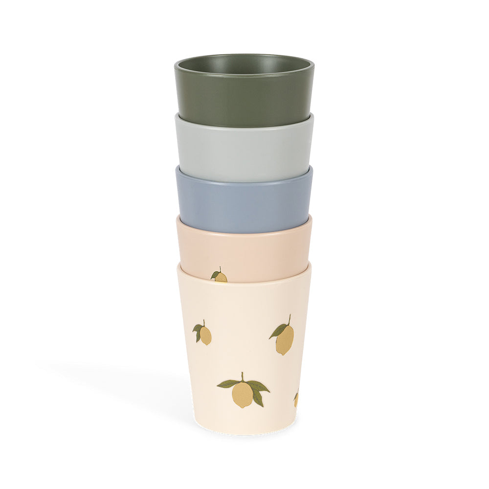 Konges Slojd – Cups (5 Pack)  – Lemon Mix - Mabel & Fox